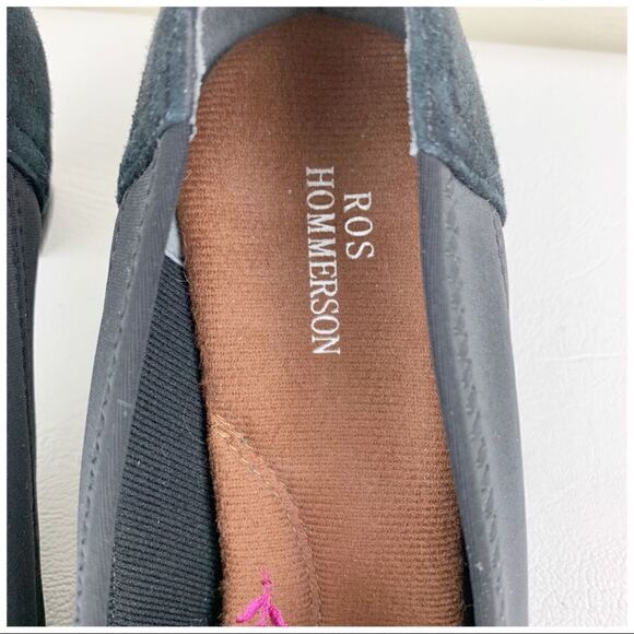 ‎Ros Hommerson Harper Suede/Neoprene Black Heels Pumps - Picture 7 of 16